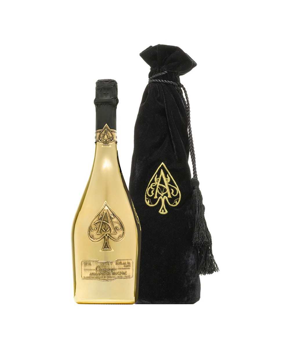 Champagne Armand de Brignac Brut gold in a bag