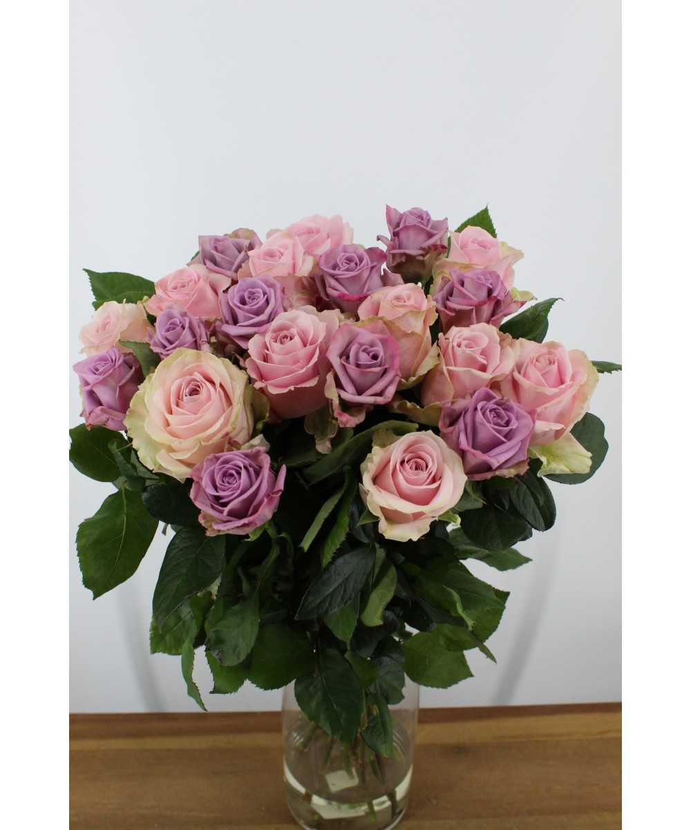 Bos rozen - 20 stuks - Pastel Mix Roze/Lila/Paars