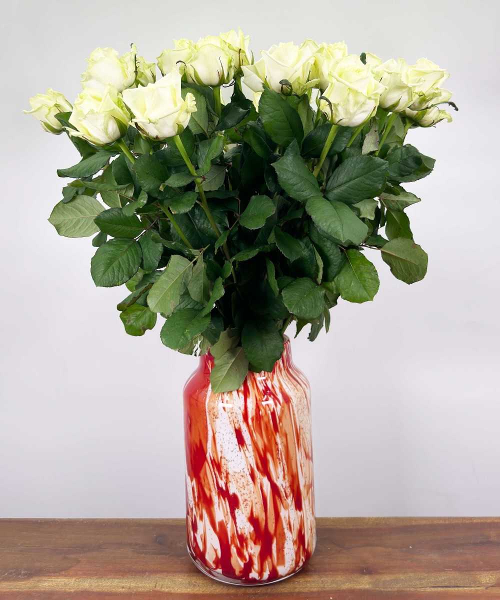 Vase Fidrio Bloom Rosso