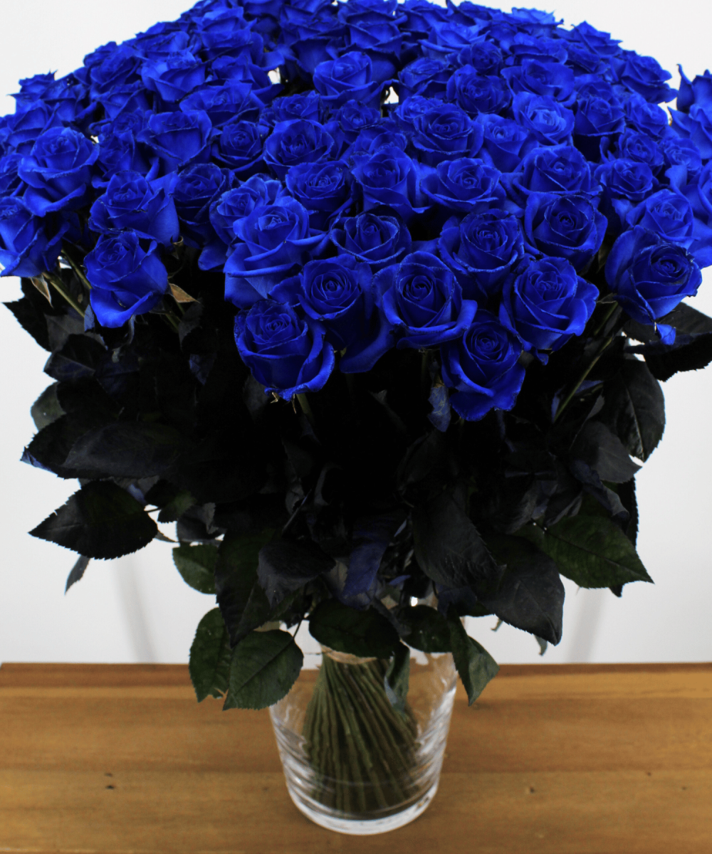 100 blauwe rozen bestellen