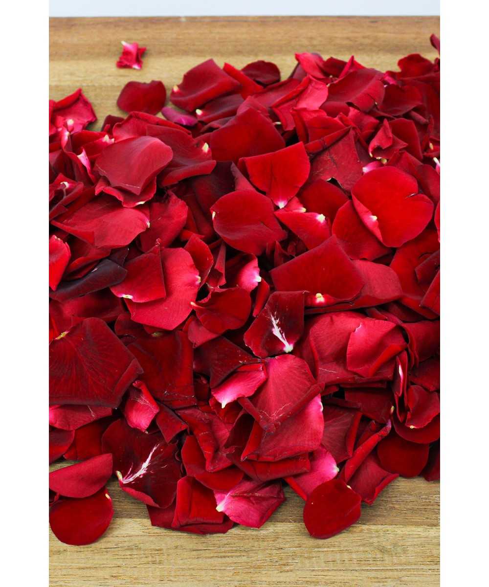 Red rose petals